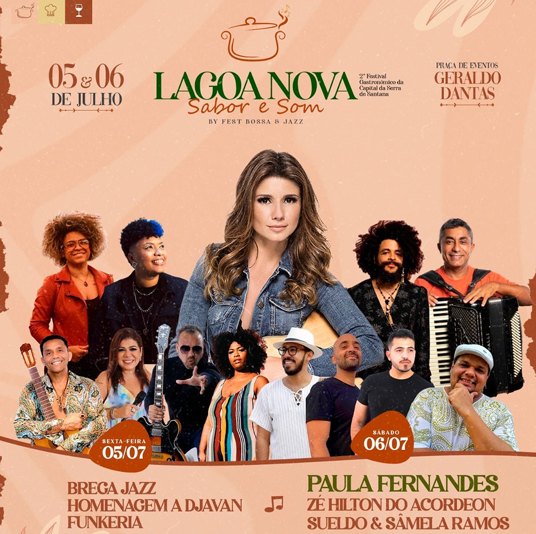 Programação do Festival Gastronômico de Lagoa Nova é lançada e Paula Fernandes é uma das atrações