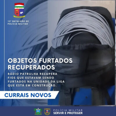 Polícia detém homem por furtar fios em Currais Novos/RN