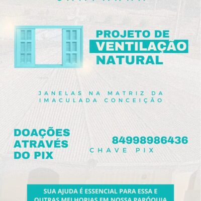 Paróquia da Imaculada Conceição inicia campanha para instalação de janelas no templo