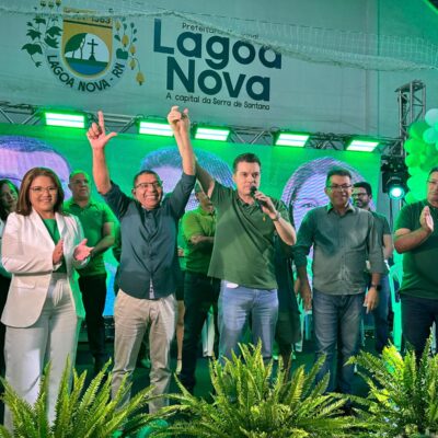 Lourival e Prof. Neidinha são confirmados como pré-candidatos a prefeito e vice em maior convenção da história de Lagoa Nova