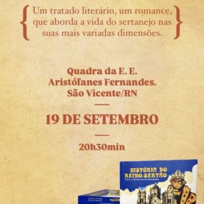 Capitão Miranda lança livro “A História do Reino-Sertão para o Reino-da-Cristandade” em São Vicente nesta quinta-feira