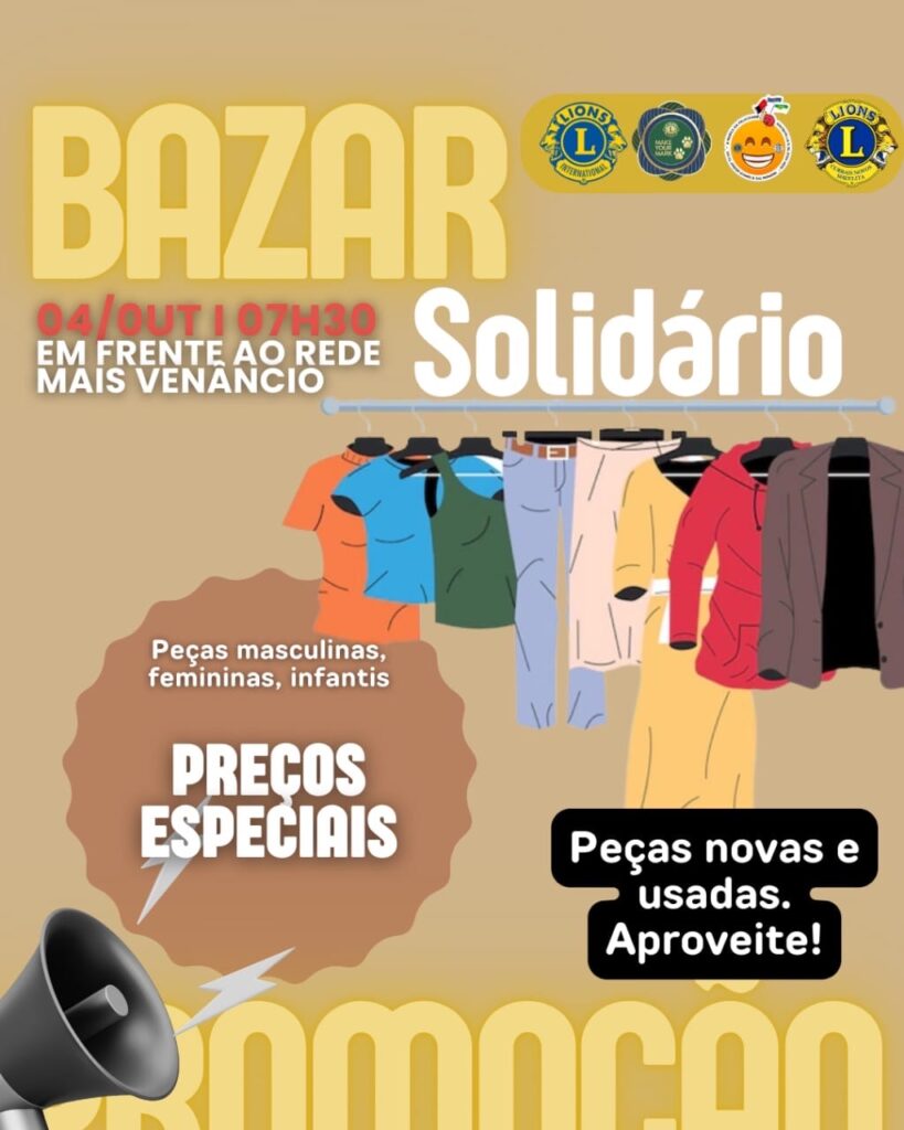 Lions promove “Bazar Solidário” em Currais Novos