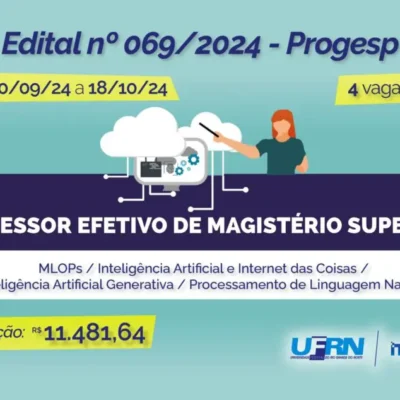 Oportunidade: Concurso público da UFRN disponibiliza quatro vagas para professores no IMD