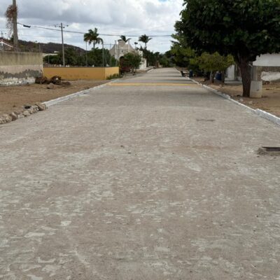 Prefeitura conclui pavimentação de trecho da Avenida Justino Dantas no Distrito da Cruz