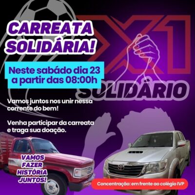 Currais Novos: X1 Solidário terá carreata em busca de doações