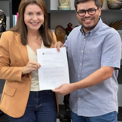 Vice-prefeita Milena Galvão recebe vereador Lucieldo para tratar de curso de capacitação para cuidadores