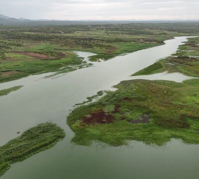 Açude Itans muda paisagem após chuvas nos seus afluentes