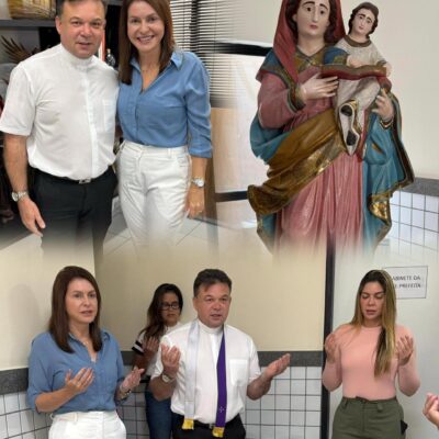 Currais Novos: Milena Galvão recebe Pe. Claudio para tratar sobre a Festa de Sant’Ana 2025