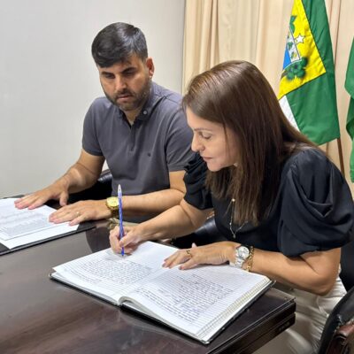 Transmissão de cargo: Milena Galvão assume Prefeitura durante viagem de Lucas à Brasília