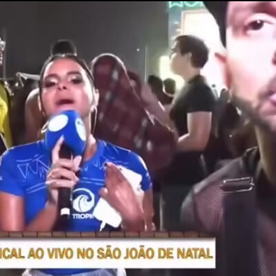 Homem que fez gesto obsceno para repórter ao vivo em Natal pede perdão em nota: “Estava bêbado”