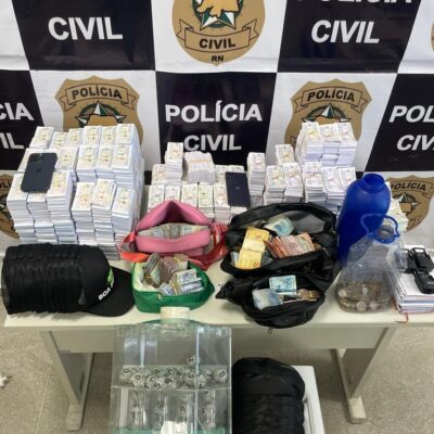 Operação combate loteria ilegal em cidades do RN; polícia apreende R$ 18 mil