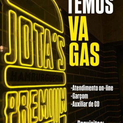 Jota’s Hamburgueria abre novas vagas de emprego