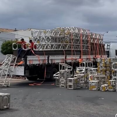 Montagem do Palco 360 tem início e promete ser destaque no Pavilhão deste ano