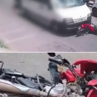 Motorista de van bate em moto e atropela ocupantes de propósito após discussão em Assu