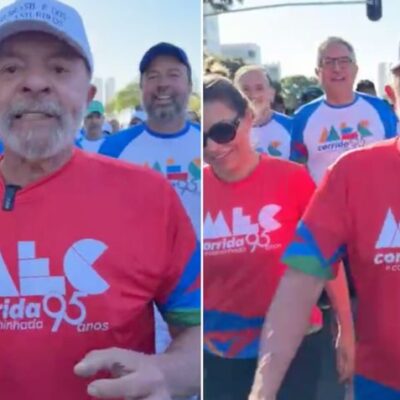 Lula participa de caminhada na Corrida MEC 95 Anos em Brasília