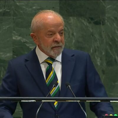 ONU divulga foto de Trump assistindo discurso de Lula na Assembleia Geral