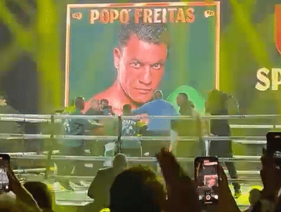 Popó vence por desclassificação; pancadaria deixa Wanderlei nocauteado