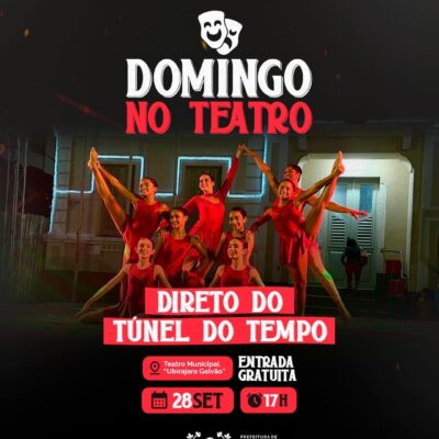 Direto do Túnel do Tempo: espetáculo gratuito neste domingo no Teatro Ubirajara Galvão