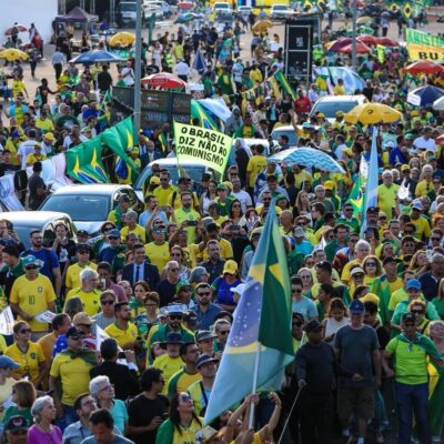 Bolsonaristas pedem anistia em ato com críticas a Moraes, Motta e Alcolumbre