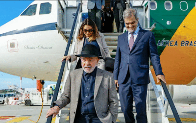 Lula chega a Roma para Fórum Mundial da Alimentação e encontro com Papa Leão XIV