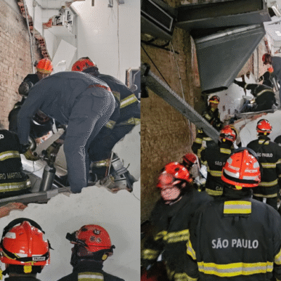 Teto de restaurante desaba após suspeita de explosão de gás em São Paulo