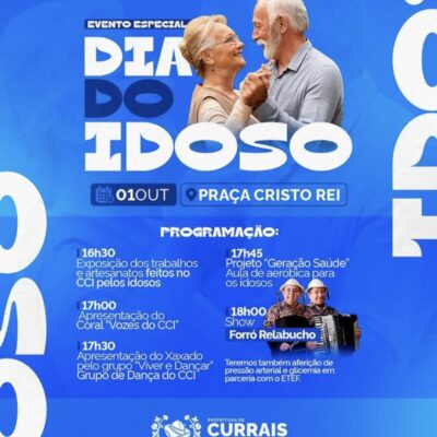 Currais Novos celebra o Dia do Idoso com programação especial na Praça Cristo Rei