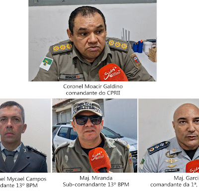 Passagem de comando do 13º BPM acontecerá hoje com mudanças no comando da Polícia Militar em Currais Novos