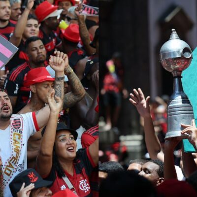 Flamengo celebra tetracampeonato da Libertadores com torcida no Rio