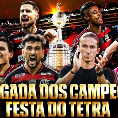 Flamengo celebra título da Libertadores com carreata no Rio