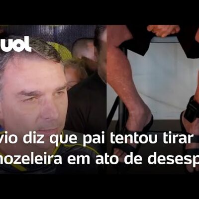 Flávio Bolsonaro diz que pai tentou romper tornozeleira em possível desespero