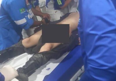 Incêndio controlado na COP30 deixa imagem de ferido em atendimento médico