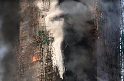 Incêndio em Hong Kong mata 36 e é agravado por andaimes de bambu