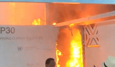 Incêndio na Blue Zone da COP30 transfere responsabilidade para o Brasil