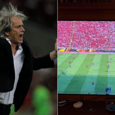 Jorge Jesus assiste final da Libertadores entre Flamengo e Palmeiras pela TV