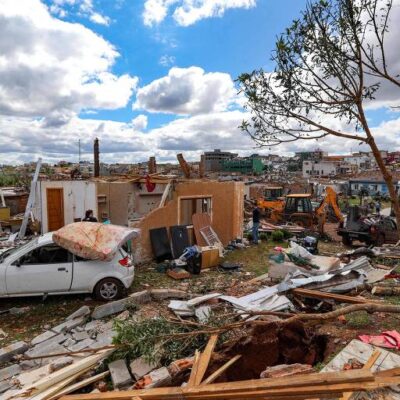 Rio Bonito do Iguaçu tem mais de mil pessoas fora de casa após tornado