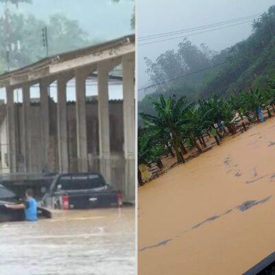 Temporal em Luiz Alves cancela aulas e atendimento em unidade de saúde