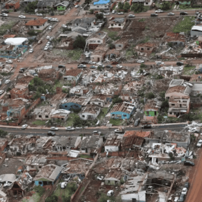 Tornado categoria F3 atinge Rio Bonito do Iguaçu no Paraná