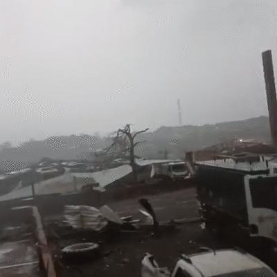 Tornado destrói 60% das residências em Rio Bonito do Iguaçu, PR