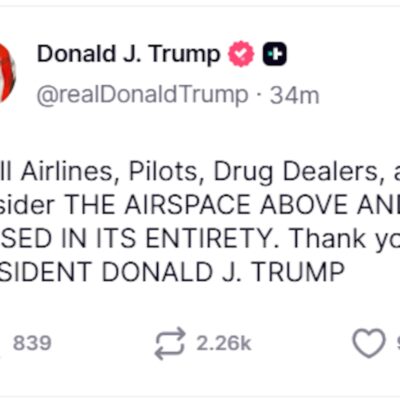 Trump recomenda que companhias aéreas vejam espaço aéreo da Venezuela como fechado