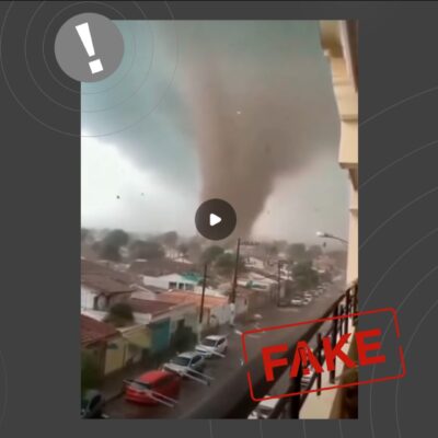 É fake vídeo viral que mostra tornado atingindo cidade no Paraná