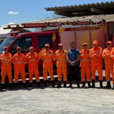 Vereador Mattson visita Corpo de Bombeiros Militar de Currais Novos e conhece novas viaturas adquiridas pelo Governo do Estado