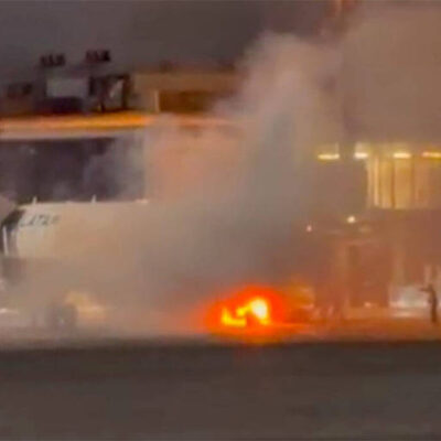 Latam evacua Airbus A320 em Guarulhos após fogo em veículo de bagagens