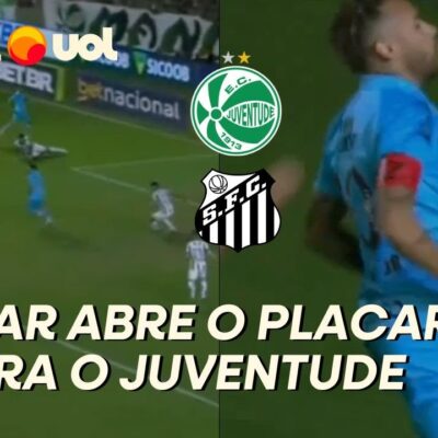 Neymar brilha com hat-trick e Santos vence Juventude por 3 a 0 no Brasileirão