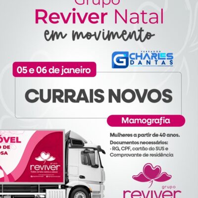 Mutirão de Mamografias acontece nos dias 05 e 06 de janeiro em Currais Novos