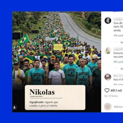 Foto de multidão em caminhadas de Nikolas Ferreira é falsa e gerada por IA