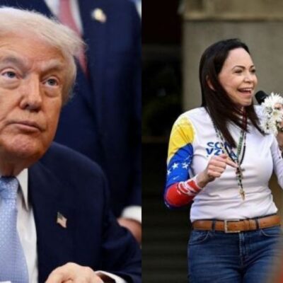 María Corina Machado e Donald Trump se encontram nos EUA pela primeira vez