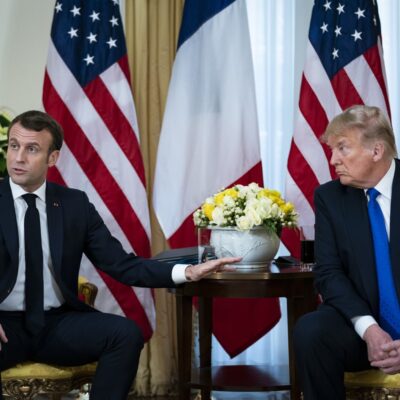 Trump ameaça taxar vinhos e champanhes franceses em 200% após recusa de Macron