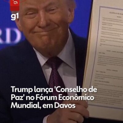 Trump lança Conselho de Paz no Fórum Econômico Mundial em Davos