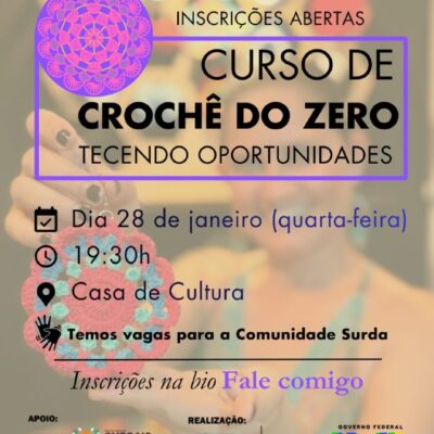 Projeto de oficinas de crochê inclusivas é contemplado pela Lei Aldir Blanc em Currais Novos