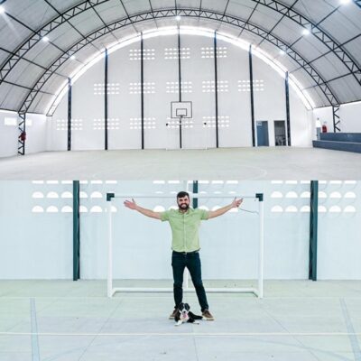 Prefeito Lucas realiza visita ginásio de esportes no povoado Totoró